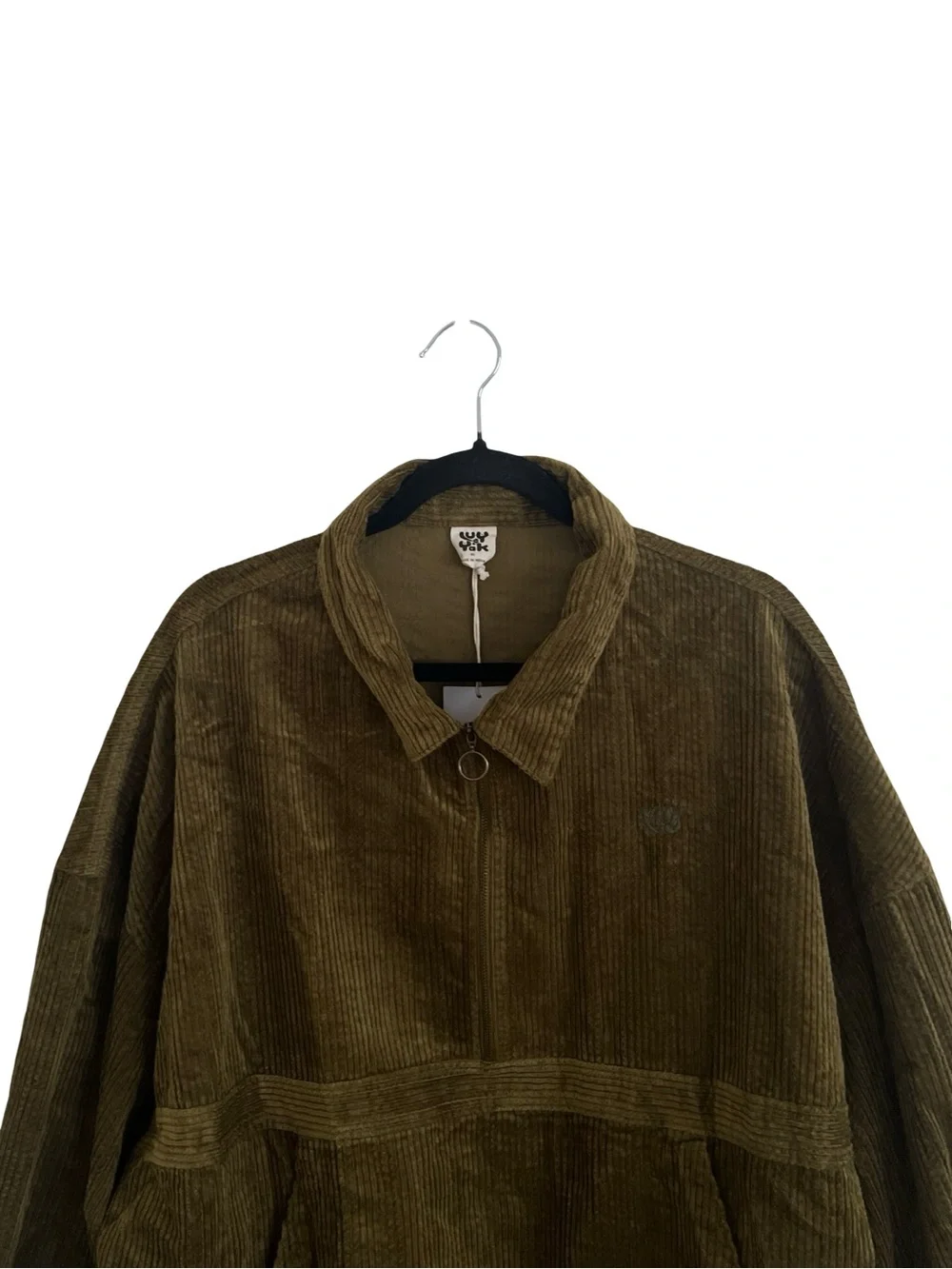 Lucy & Yak Green Hiezu Corduroy 1/4 Zip Pullover Jacket inFir Green NWT XL